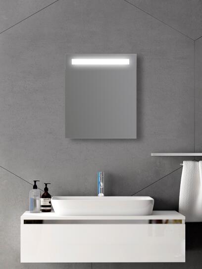 Zrcadlo 50 x 60 cm LED podsvícení pruh LUNA